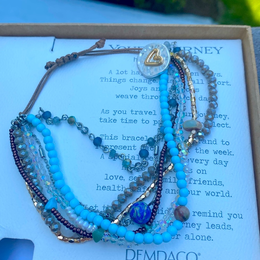 Demdaco Your Journey Prayer Bracelet NWT Turquoise